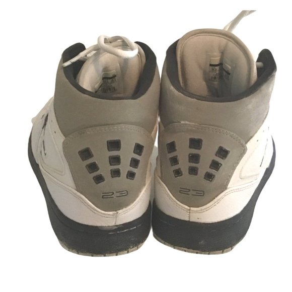 JORDAN 1 FLIGHT MID MEN'S SIZE 10.5 SHOES WHITE GRAY BLACK ATHLETIC SNEAKER - Picture 5 of 6